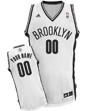 Men & Youth Customized Brooklyn Nets White Jersey